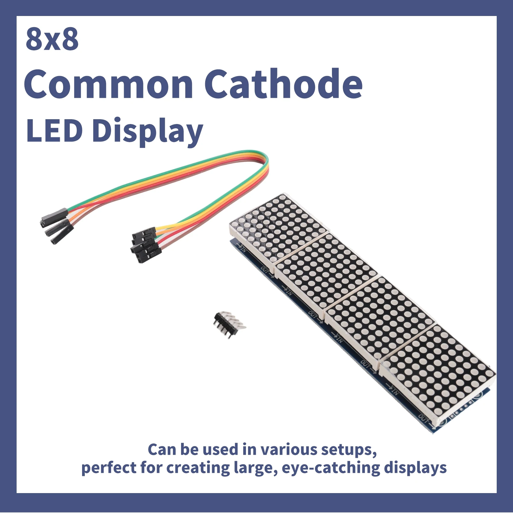 A62T MAX7219 Dot Matrix Module 8x8 Common Cathode LED Display 5V 4-in-1 Green for DIY Projects