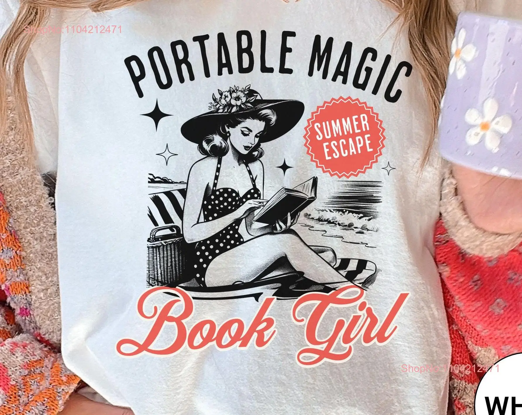 Portable Magic Book T Shirt Retro Girl Summer Reader Lover Beach Bookish For Vacation Romance Fantasy Club s