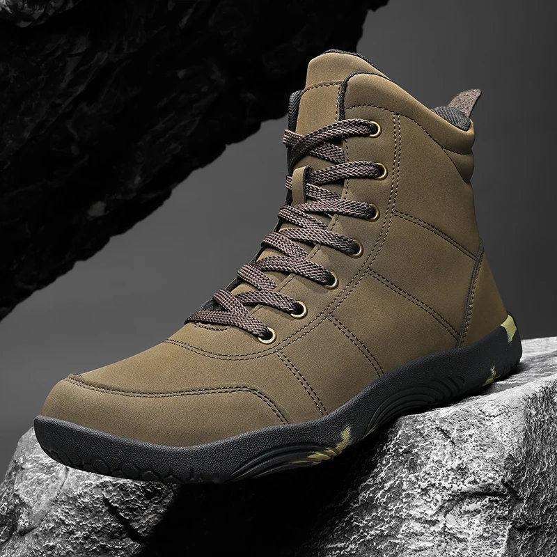 

Men's Hiking Boots for Men Casual Shoes Platform Non-slip Comfoy Ankle Boots High Top Combat Outdoor Motorcycle Shoes Zapatos