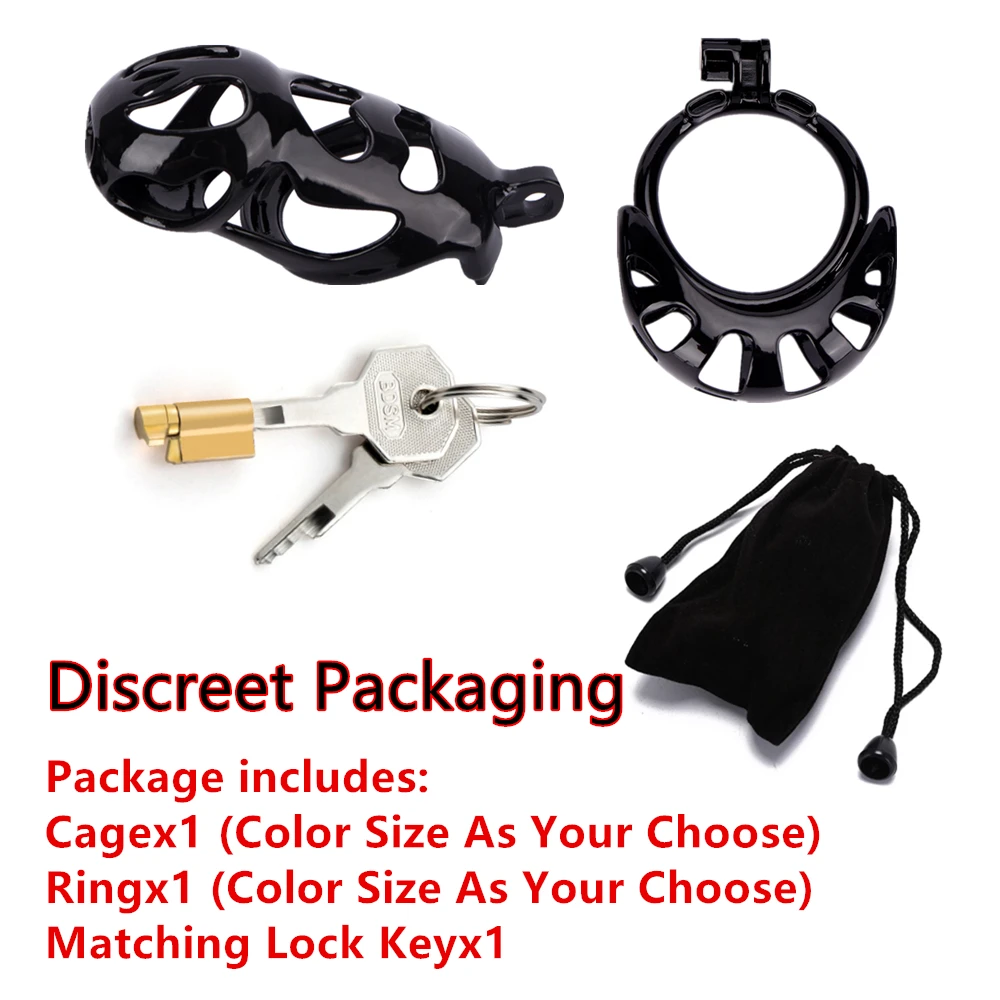 Chastity Cage 2Colors Ghost Cock Cage Set Lightweight Custom Curved Balls Penis Rings Bondage Belt Fetish Adult Sex Toys For Men