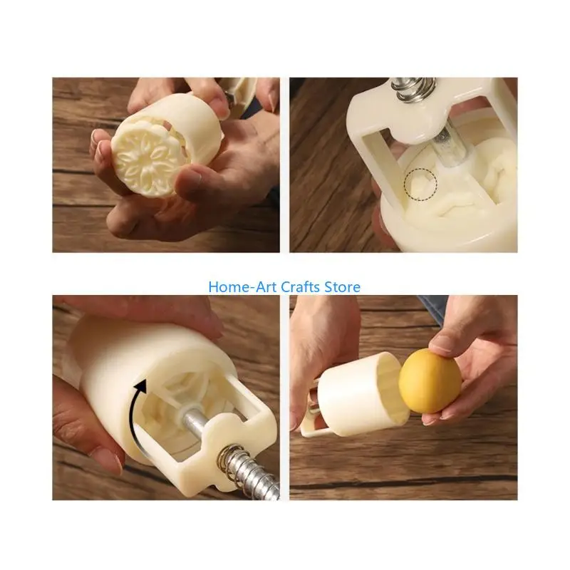 Y3NA Cookie Stamps Wealth Mooncake Mold Hand-Pressure Moon Cake Makers DIY Pastry Baking Tool for MidAutumn Festival
