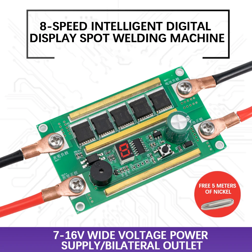 

Digital Display Spots Welding Machine Circuit Board for Lithium Battery 8 Gear Power Adjustable Spot Welder Battery Spots Welder