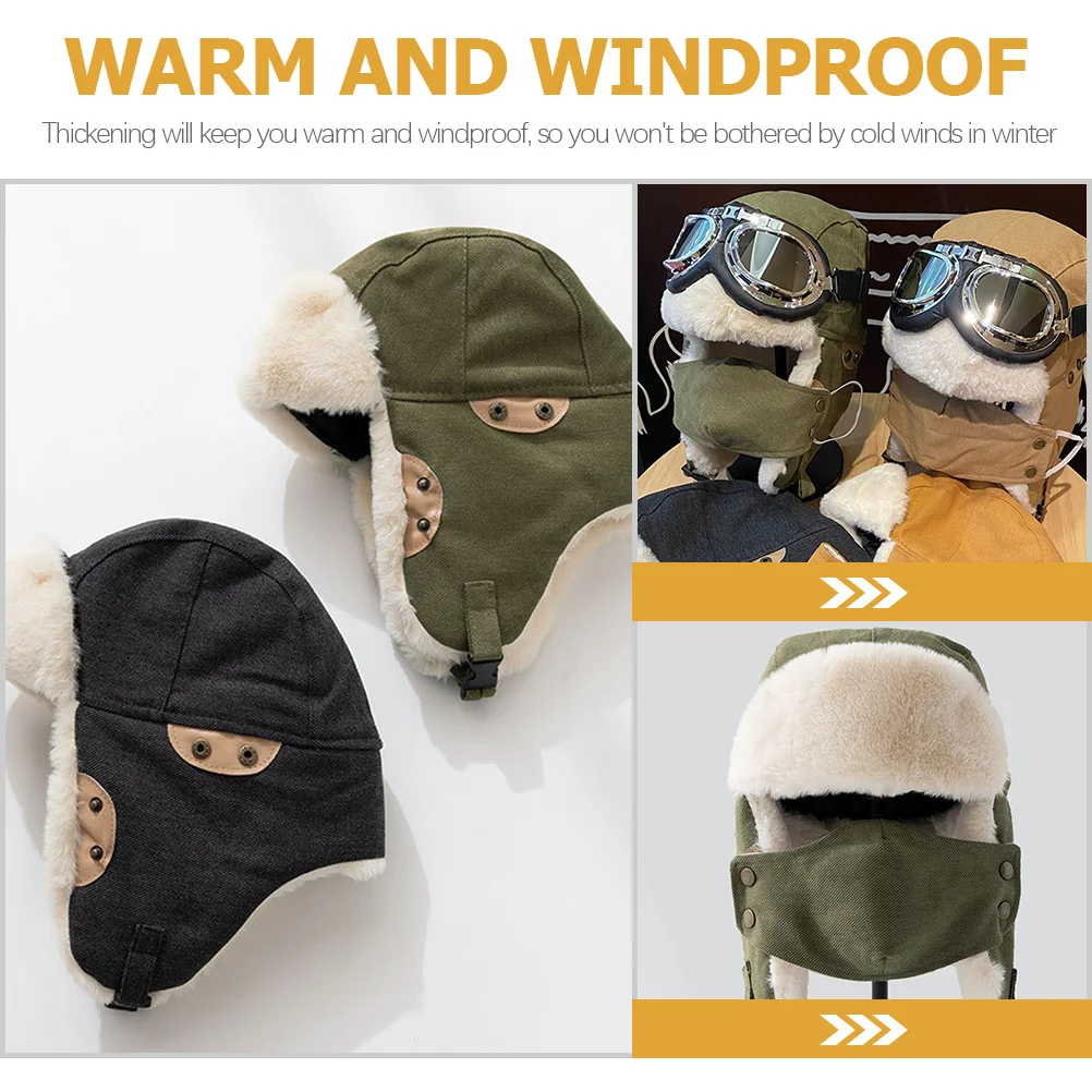 

Winter Hat Unisex Ear Protection Thick Warm Windproof Hat Outdoor Ski Snowboarding Hunting Winter Hats for Women