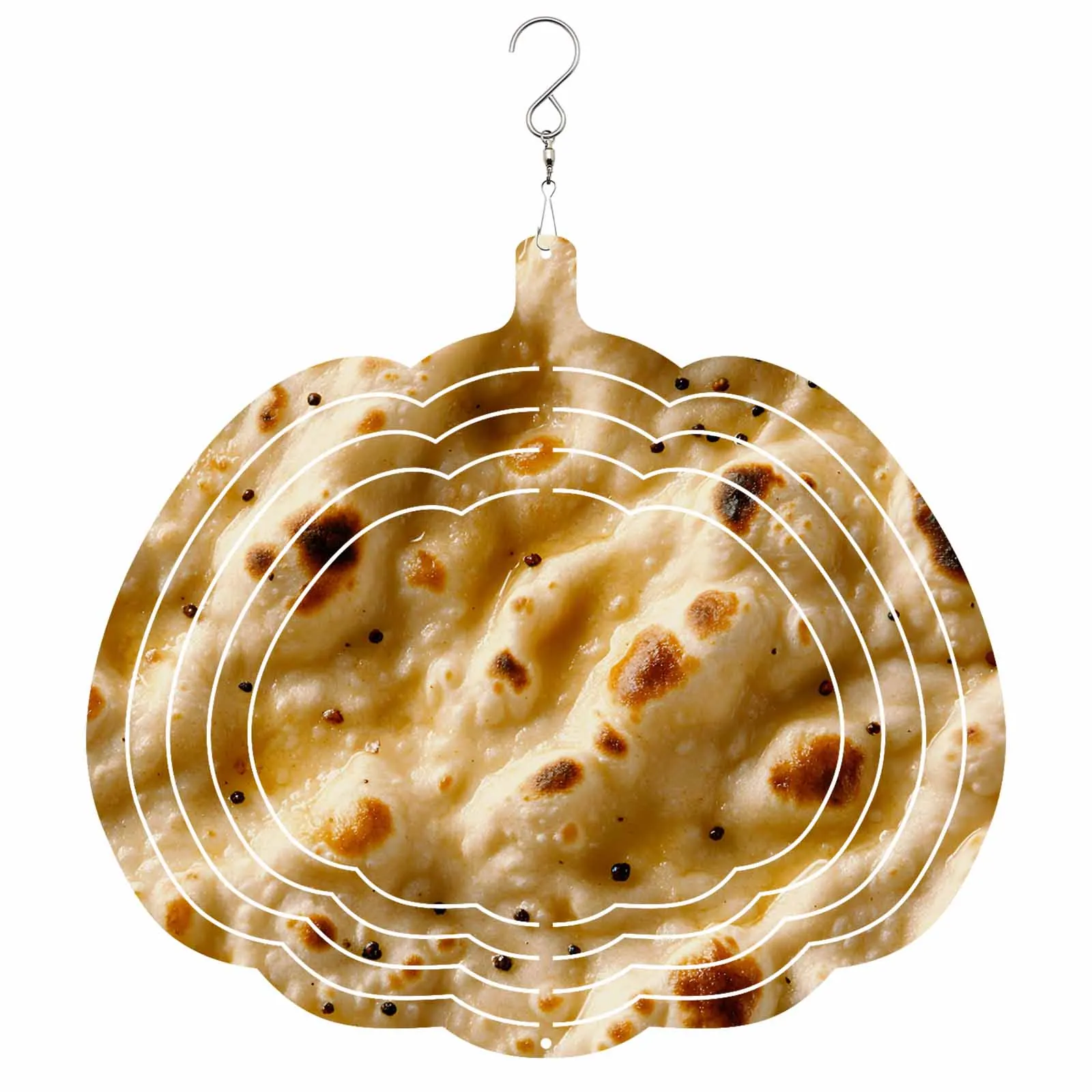 

Реалистичные забавные пищевые бурритоны из нержавеющей стали, подвесные украшения для дома, 3D вращающийся ветровой спиннер