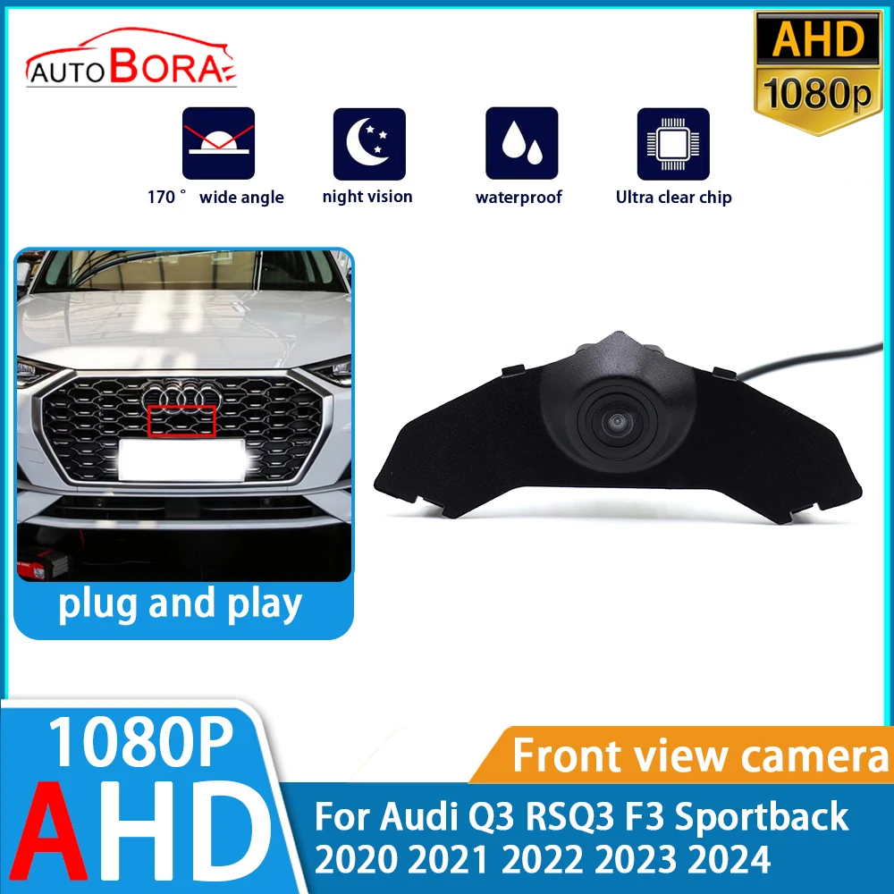 

ZhuCamX AHD Ultra Clear Night Vision LOGO Parking Front View Camera For Audi Q3 RSQ3 F3 Sportback 2020 2021 2022 2023 2024