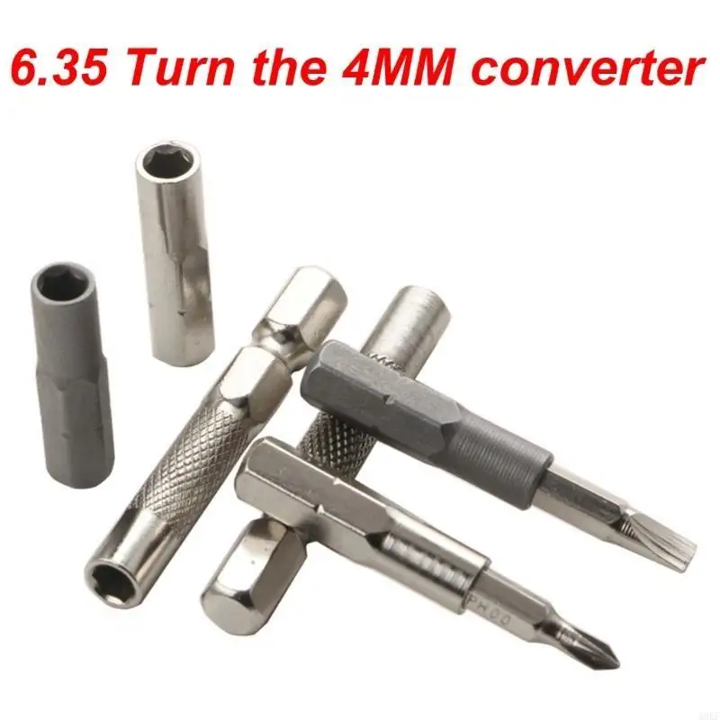 5pcs High Hardness Steel Bit Adapter For Precision And Manual Tool Conversion A0KF