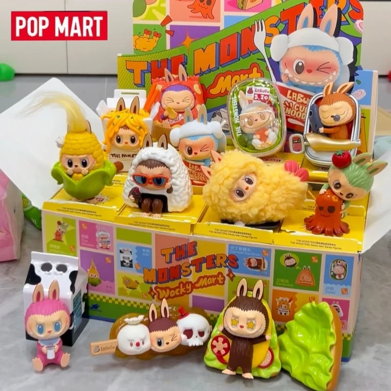 

POPMART Labubu Wacky Mart Series, виниловая игрушка с жареными креветками, глухая коробка, 100% подлинная подвесная открытка, орнамент, подвеска, модные подарочные игрушки
