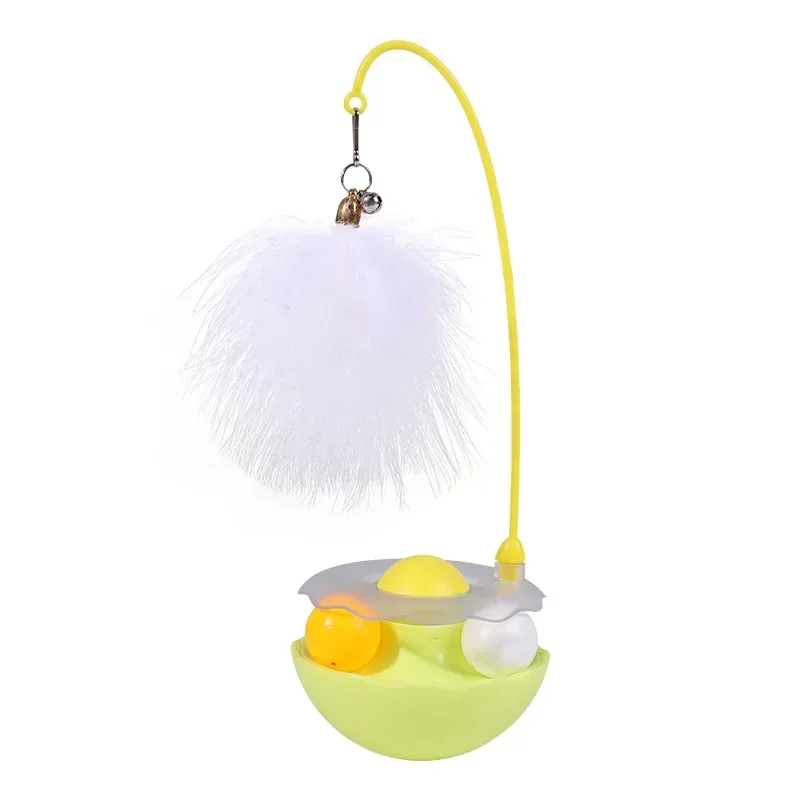 Tumbler, cat toy, self-pleasure, removable and washable, cat amusing stick, feather bell, catnip ball