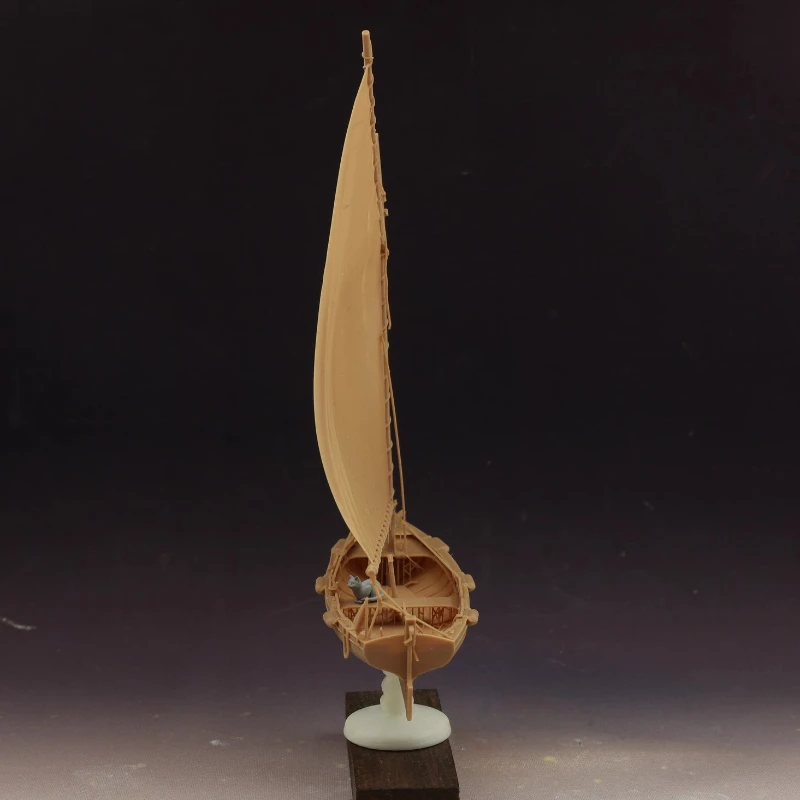 Kit de modelo de barco de pesca de una pieza, costilla completa, con vela y mástil, barco de precisión, modelo de barco ensamblado a mano, escalas múltiples opcionales