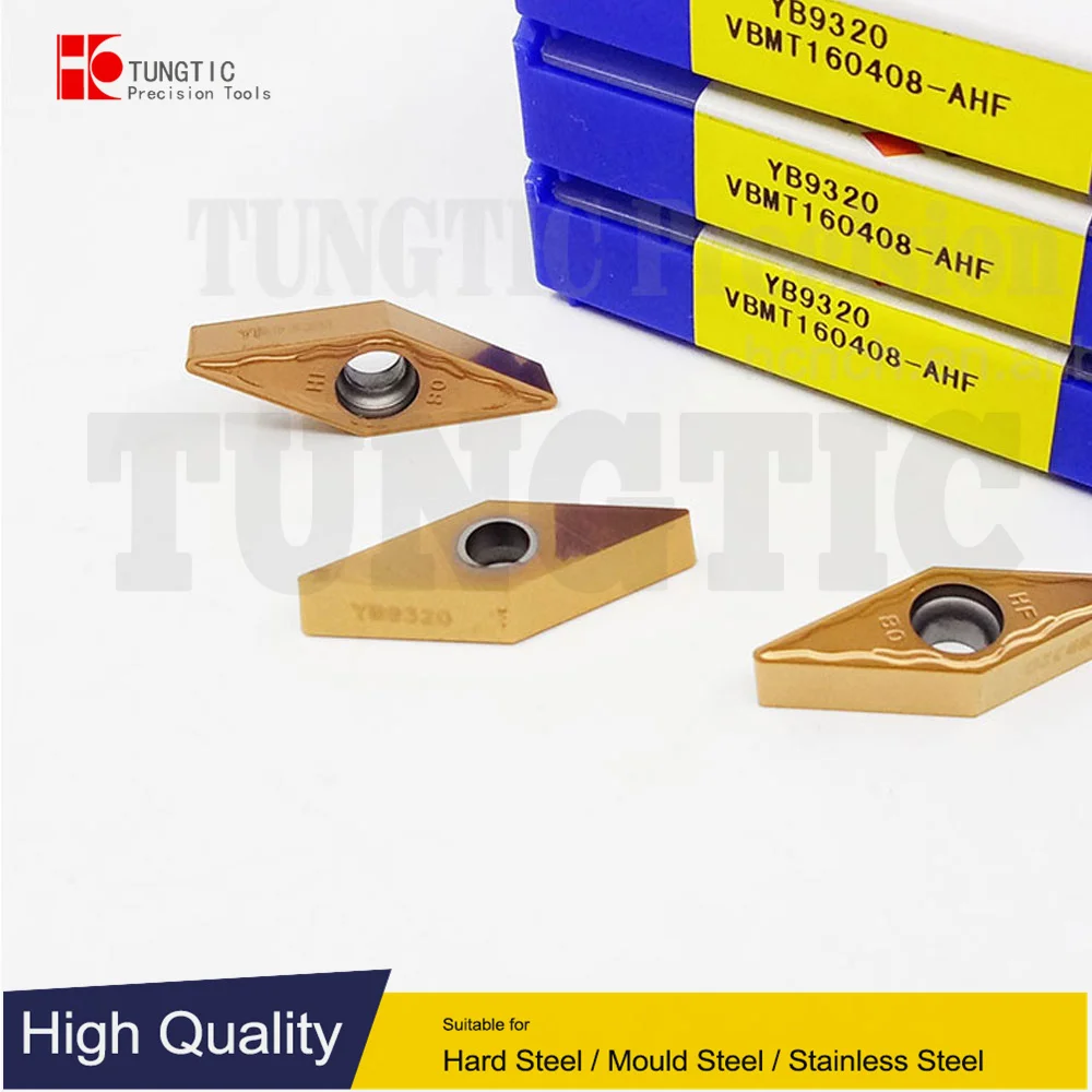 

VBMT160408-AHF VBMT160404-AHF YB9320 VBMT 160408 AHF Токарные пластины Твердосплавные фрезы Токарные инструменты для чистовой обработки