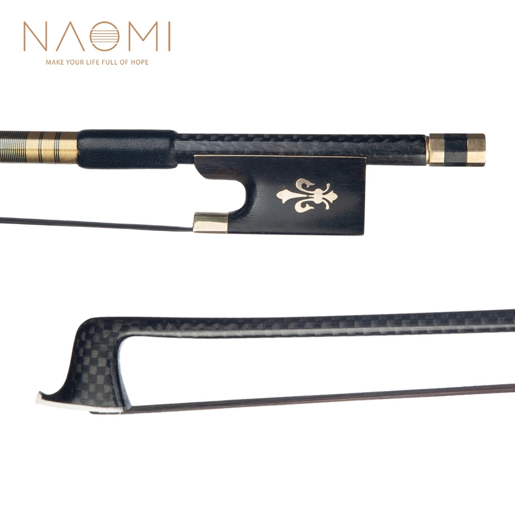 

NAOMI Advanced Carbon Fiber Bow Violin/Fiddle Bow Grid Carbon Fiber Stick Ebony Frog Mongolia Horsehair Durable Use