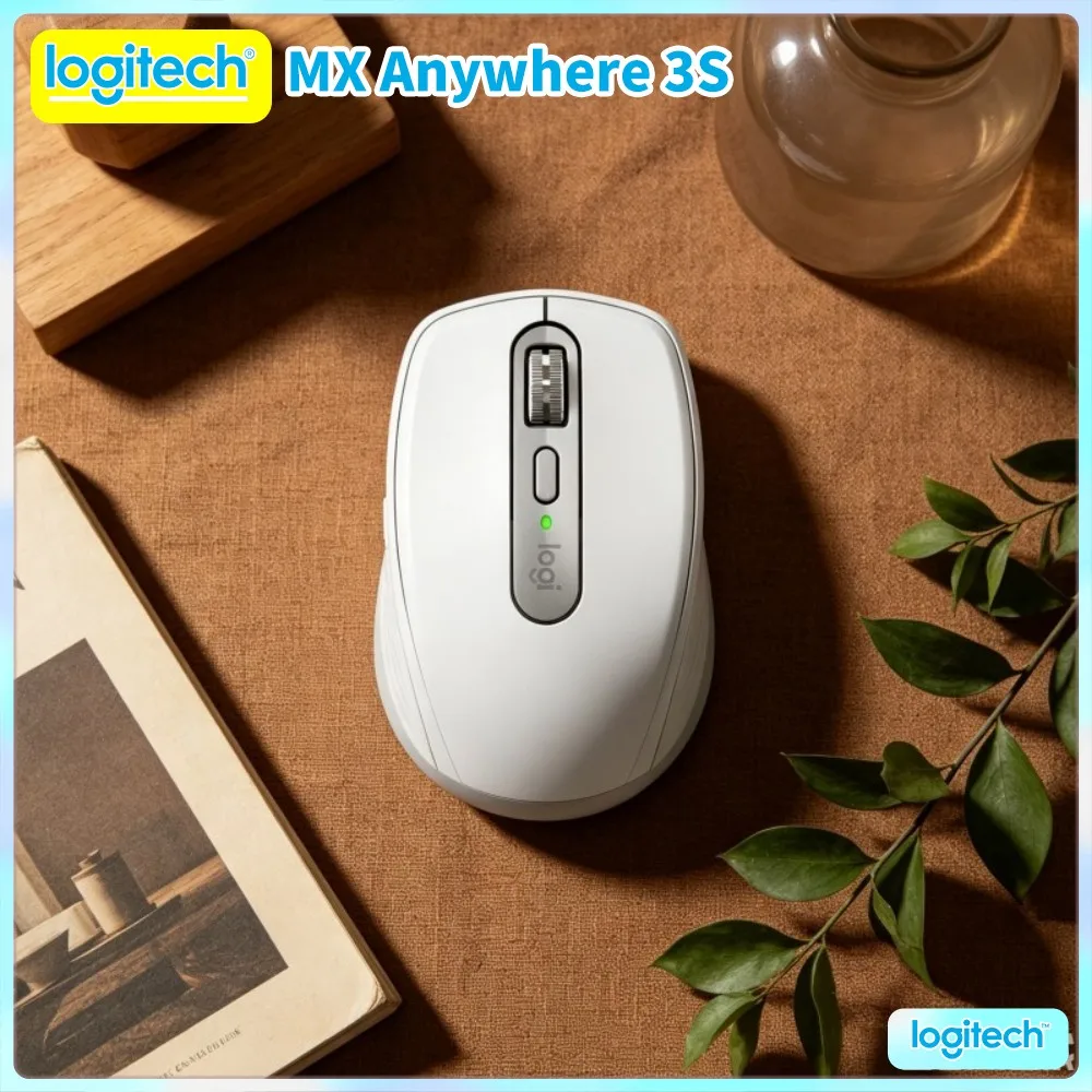 Precision Logitech MX Anywhere 3S - 8000 DPI Darkfield, Magspeed Scroll, Silent Click, Travel-Friendly Build For Office