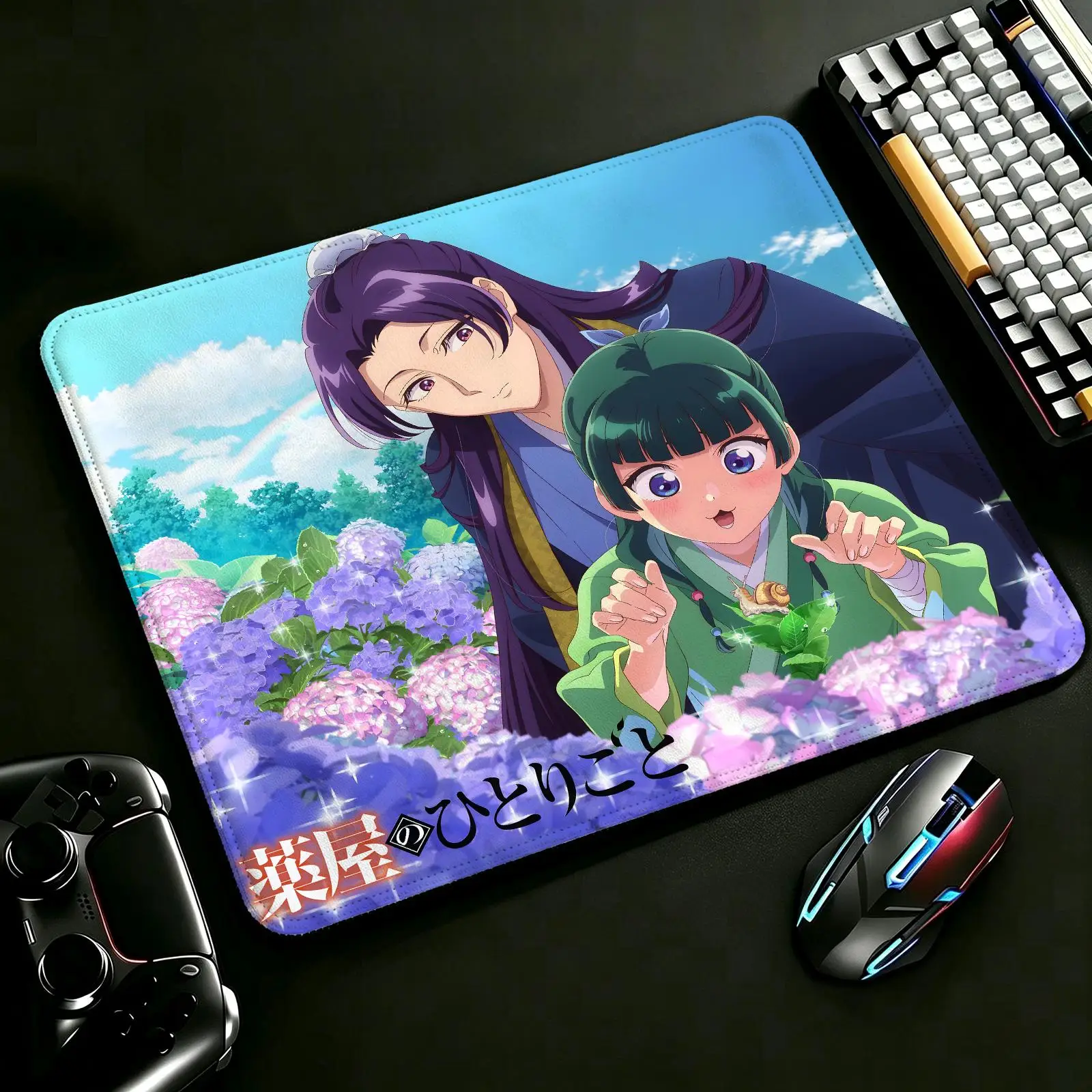 Mouse Pad S/M‑L E‑Sports Pad, The Apothecary Diaries Tough Stitched Border for Lightweight Portable Laptop and Office Gaming