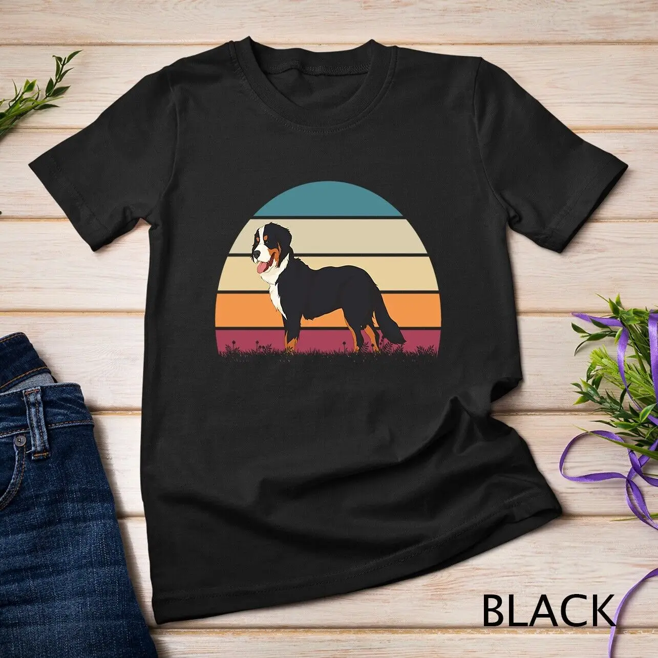 Retro Animal Pet Bernese Mountain Dog Owner Bernese Mountain Unisex T-shirt