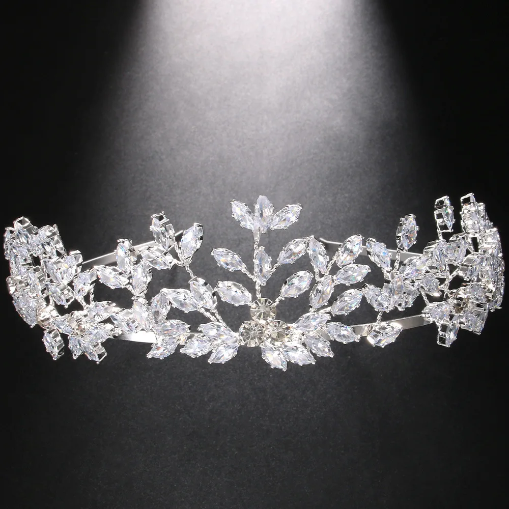 Stonefans 2024 Crystal Hairbands Fashion Bridal Tiara Crowns Wedding Hair Accessories CZ Headwear Bridesmaid Headband Jewelry