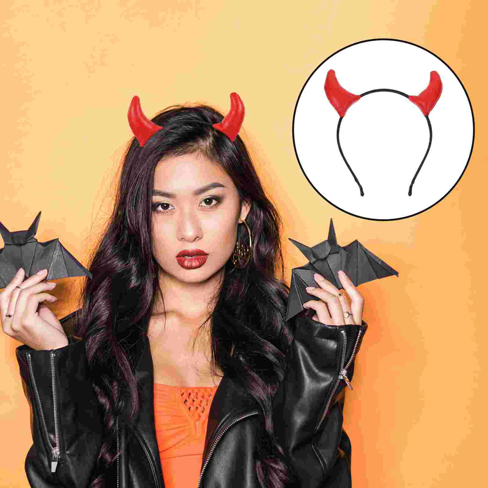 Demon Horn Headband Halloween Costume Accessory Cosplay Headdress Hair Clips Horns Headbands 's