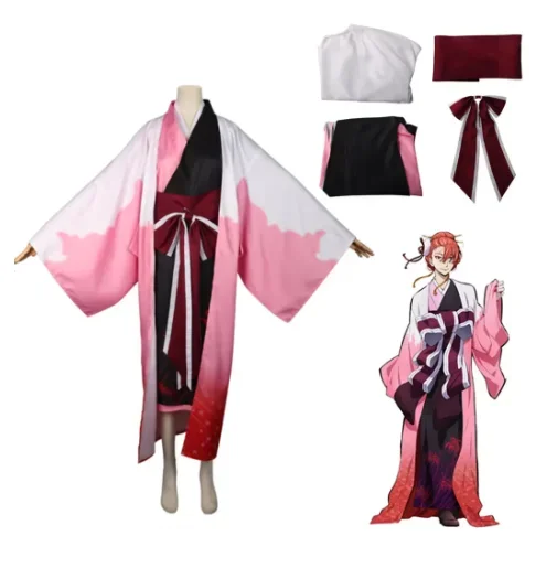 Ozaki Kouyou Cosplay Costume Koyo Japanese Anime Red Printing Kimono Women Carnival Party Suit