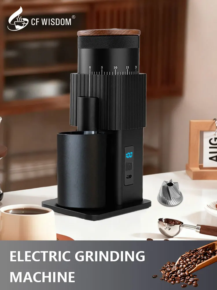 

Portable Electric Coffee Grinder Aluminum Alloy 420Stainless Steel Blade USB Rechargeable Travel Coffee Bean Grinder for Camping