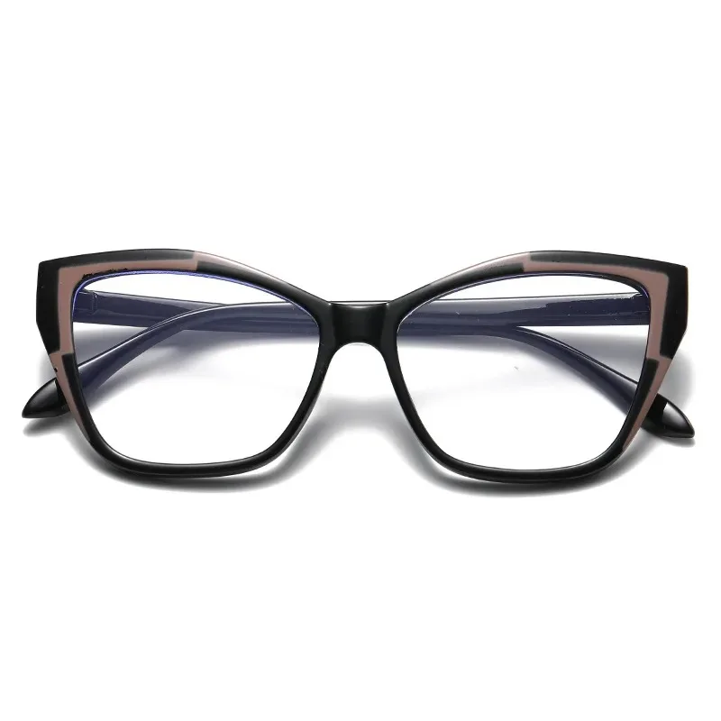 New Fashion Women Eyeglasses Optical Spectacle Blue Light Blocking Glasses Cat Eyes Transparent Lady Fashion Eyewea Flat Glasses