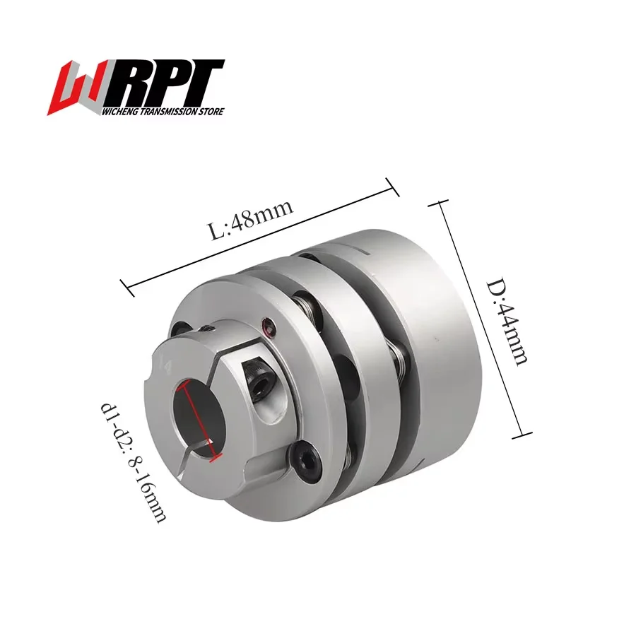 

CLTP Aluminum Alloy Diaphragm Coupling Step Diaphragm Coupling Servo Motor Flange Coupling CLTP-44X48