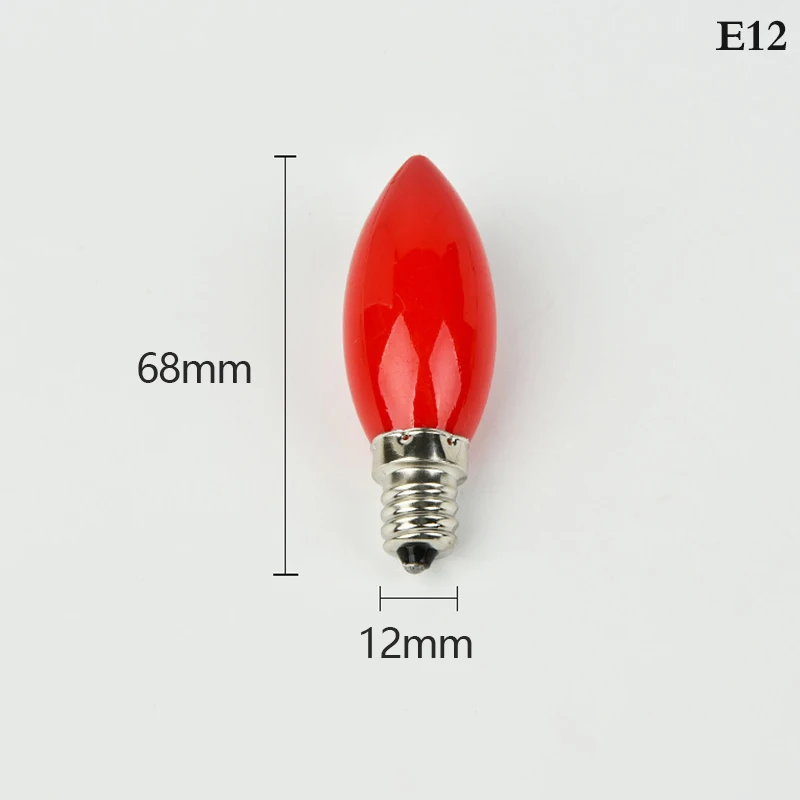 

(YY)1Pc 2025 LED Altar Bulb E12/E14 Red Candle Buddha Lamp Temple Decorative Lamp Buddha Bead Lamp LED Candle Bulb Home Decor