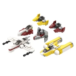 Gobricks-décennie s de construction MOC Space Micro Republic pour enfants, Starfighters, Spacvier, planète, compromis, TIE Fighter, jouets modèles, cadeau de bricolage