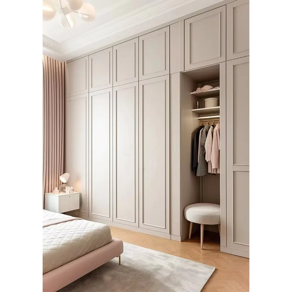 Premium Adjustable Modern Wood Bedroom Wardrobe Customized Factory Smart Storage Home School