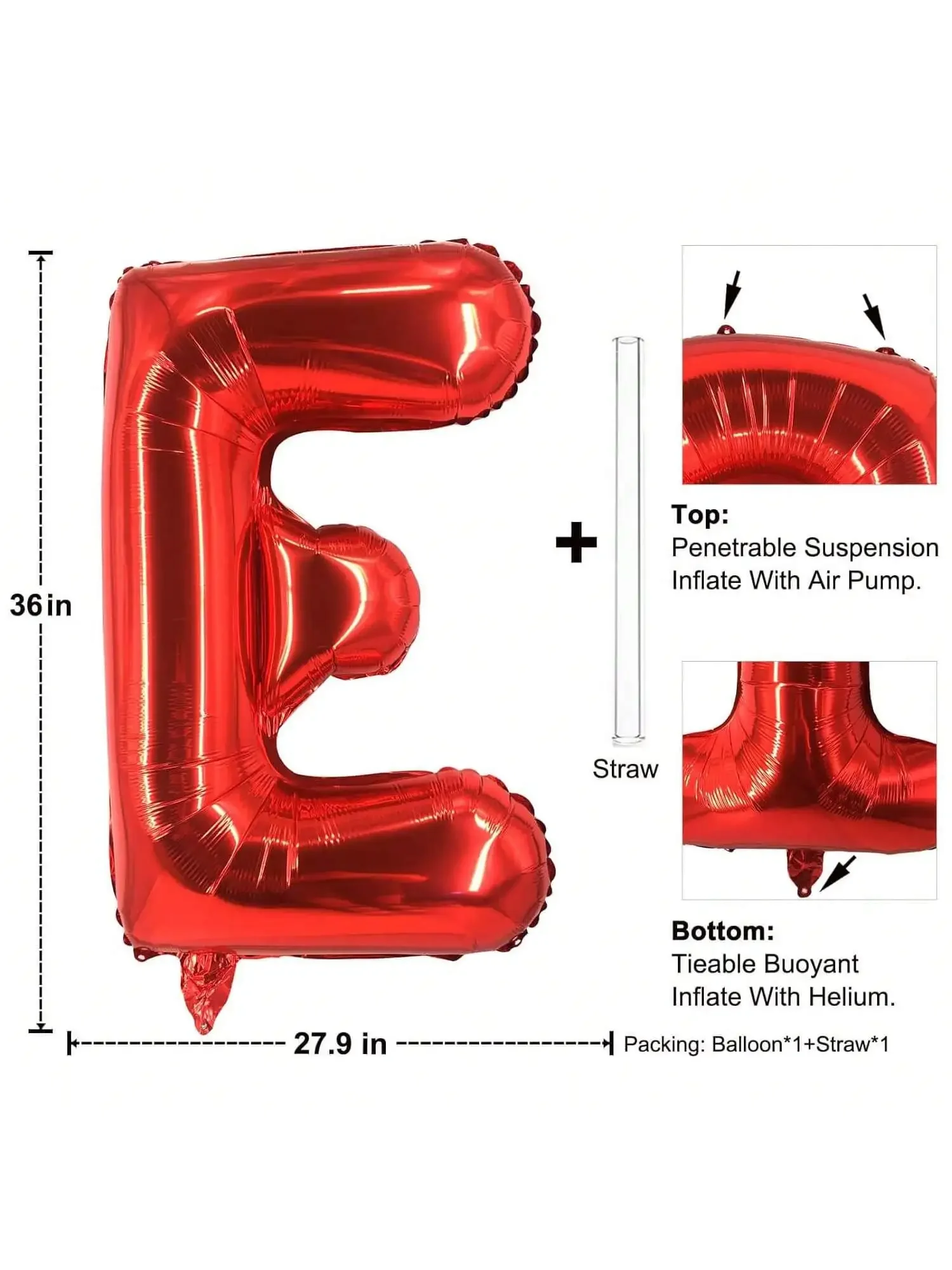 40Inch Letter Balloon Big Huge Foil Helium for Birthday Graduation ShowrParty Decoration