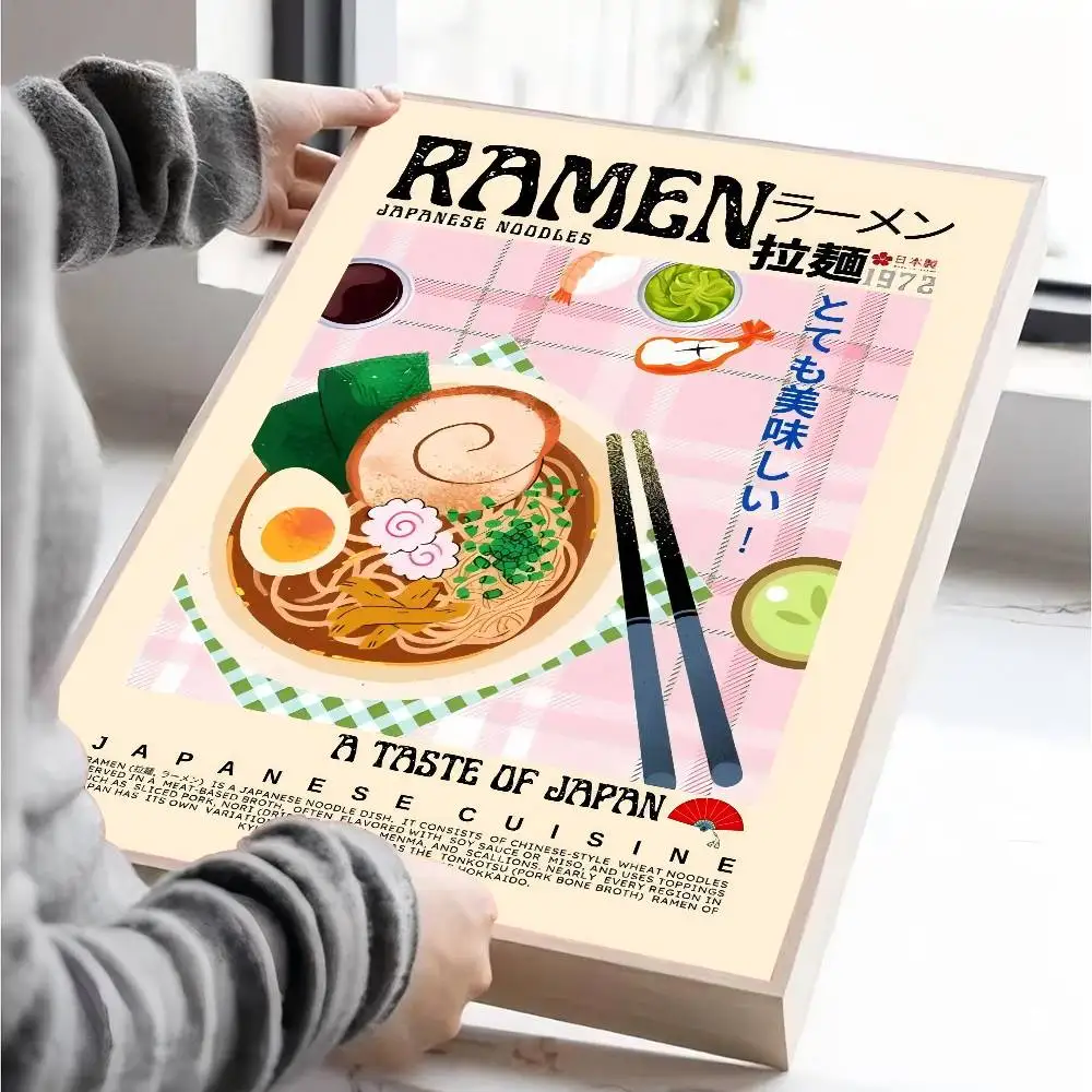 Pósteres adhesivos de película de comida, pegatina de papel Kraft Retro, bricolaje, habitación, Bar, cafetería, arte estético, pintura de pared