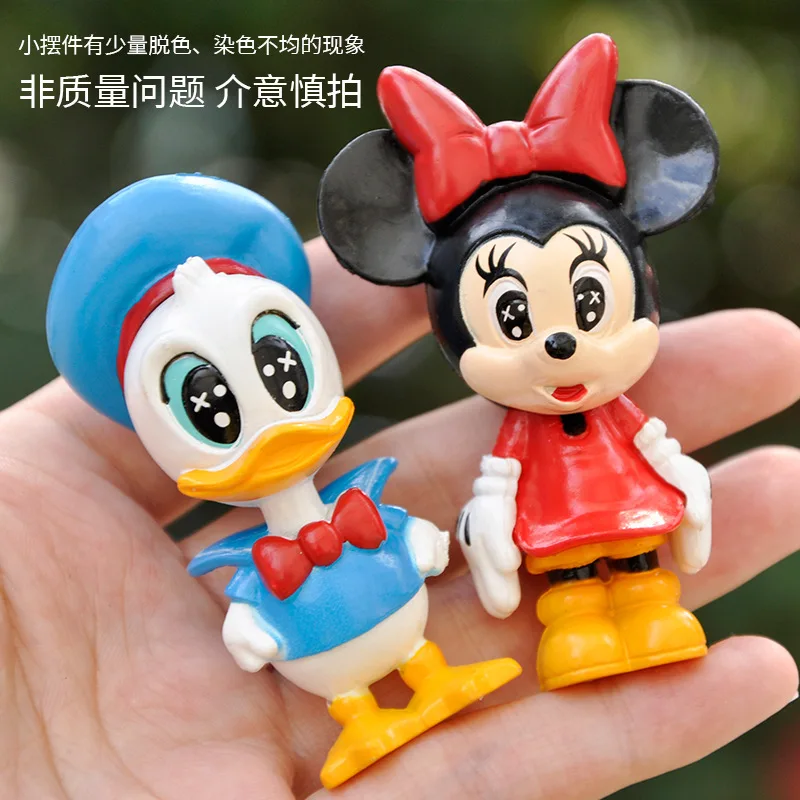 6 Pz/set Disney Anime Cartoon Topolino Minnie Paperino Daisy Duck Action Figure Giocattoli Da Collezione Modello Regali Per Bambini