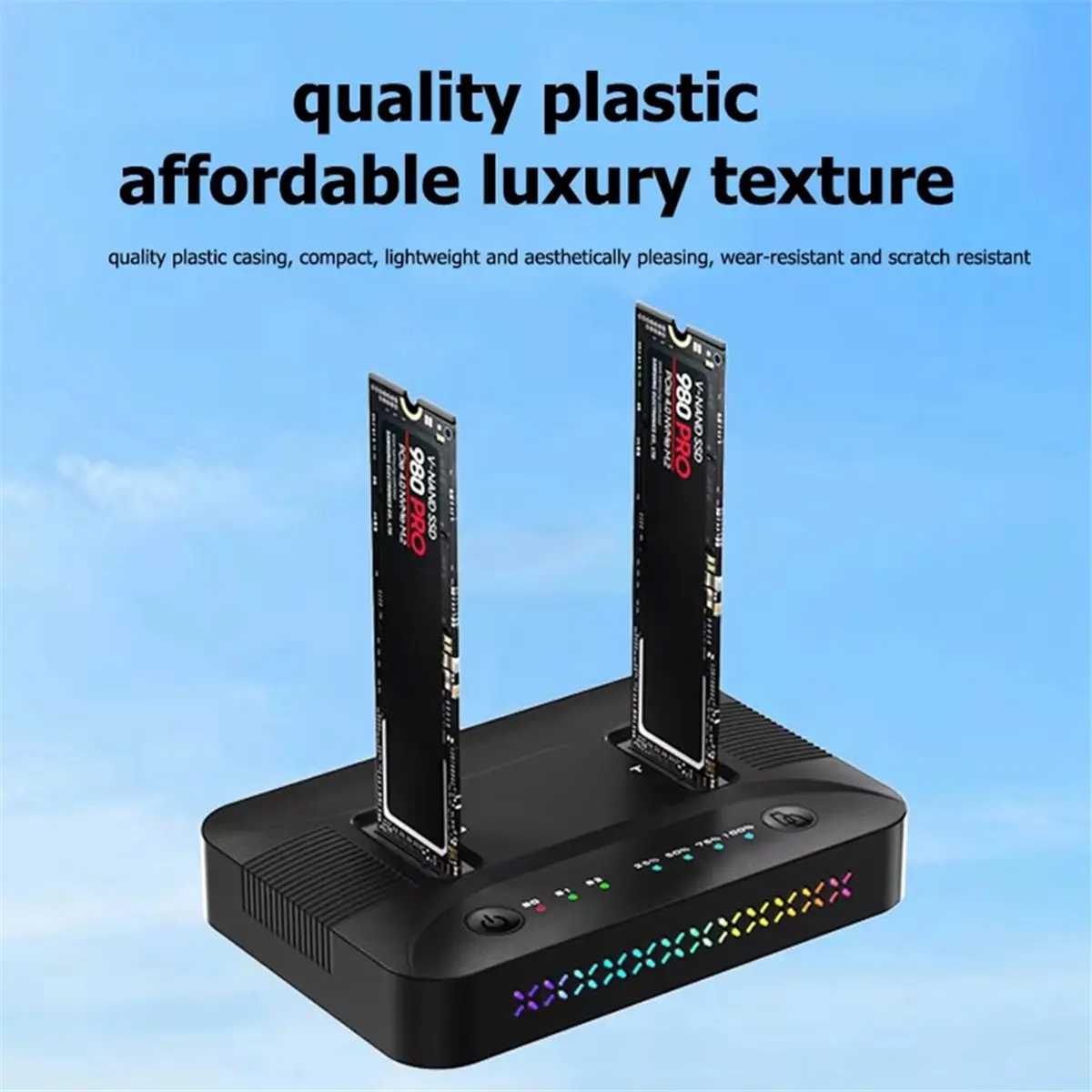 [VALUE PACK]M.2 NVMe/SATA Dual-Bay Hard Drive Docking Station Offline Clone Hard Disk M.2 SSD Duplicator USB3.2 GEN2 SSD Adapter