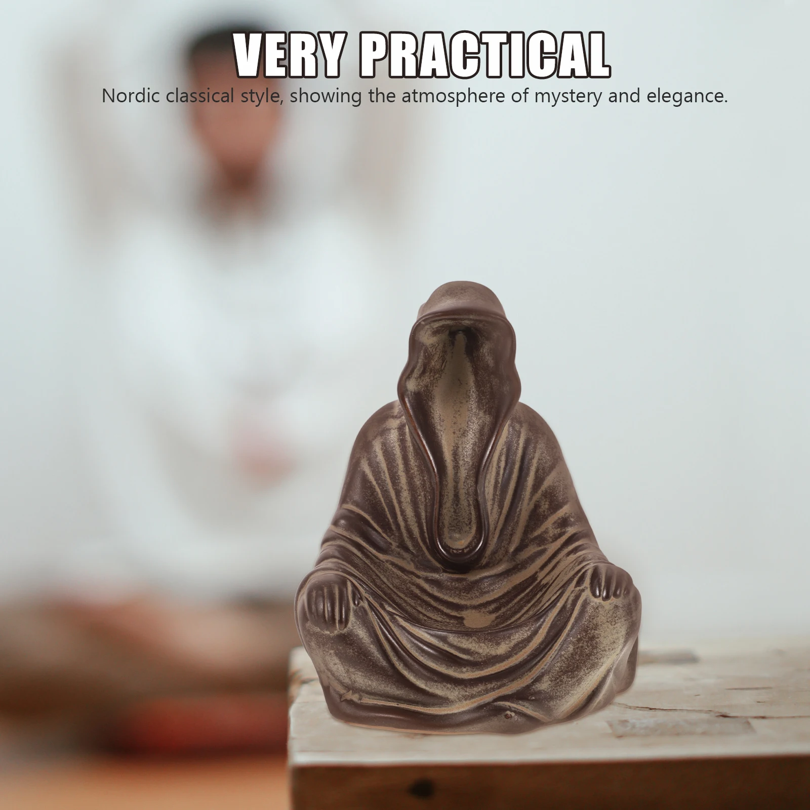 

Creative Nordic Style Ceramic Incense Burner Mysterious Home Decor Backflow Incense Holder Heat Resistant Ornament Desk Use
