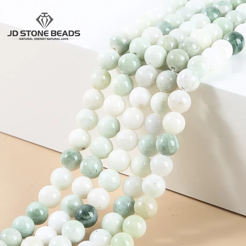 Natural maotian jade pedra redonda contas 4-12mm escolher tamanho para jóias fazendo pulseira acessórios 15 \