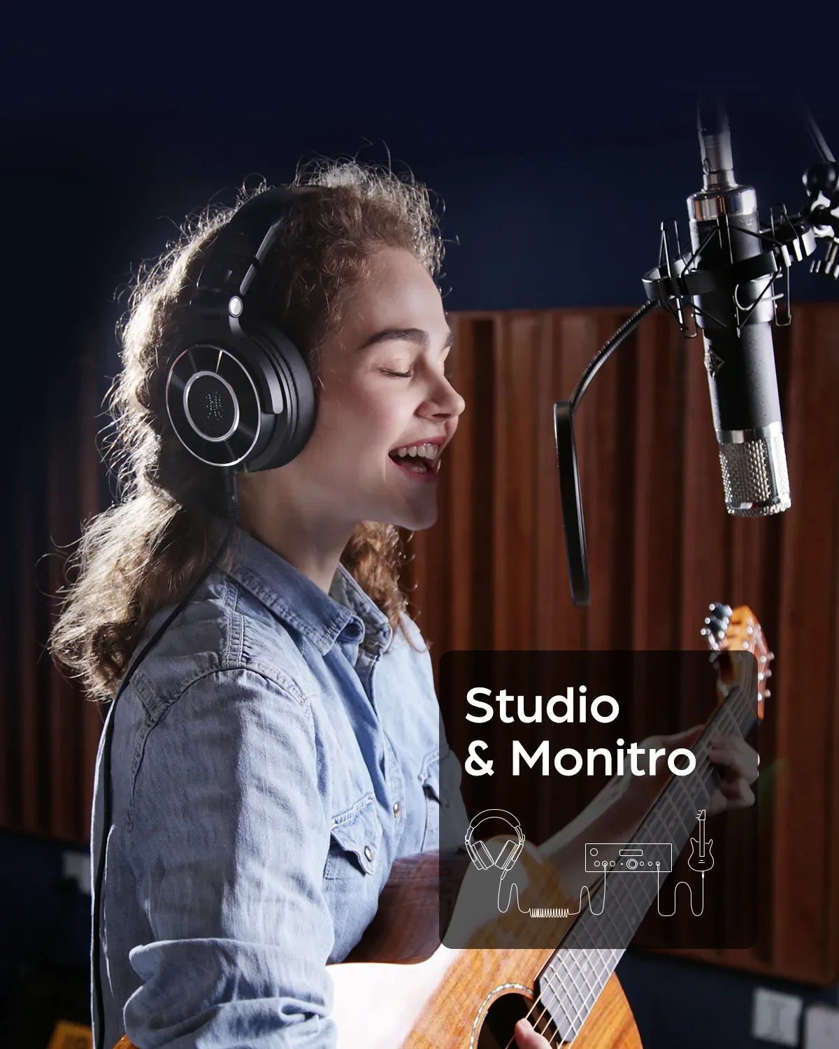 Oneodimonitor 60 cuffie cablate cuffie da Studio professionali cuffie Stereo Over Ear con microfono Audio ad alta risoluzione per DJ