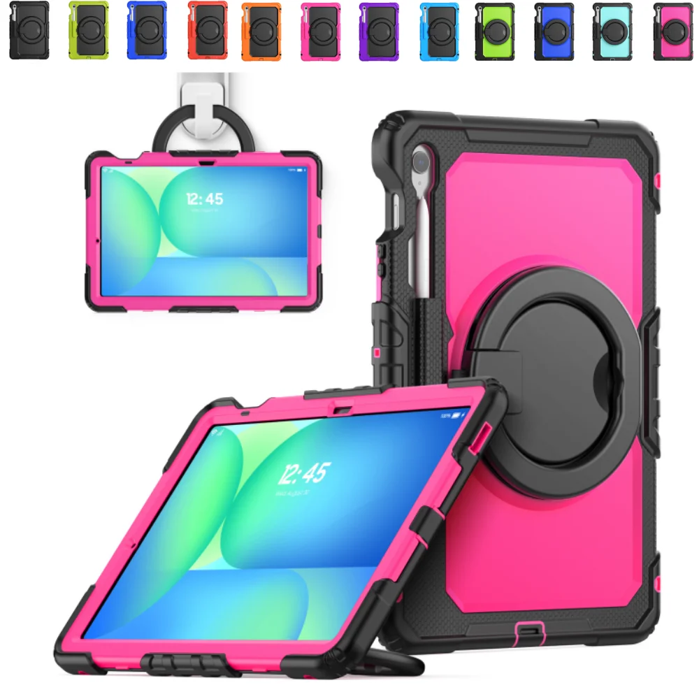 

Сверхмощный чехол для Samsung Galaxy Tab S10 FE Plus SM-X620 SM-X626 X626B S10FE + 13,1-дюймовый чехол 2025 с 360 ° Вращающийся кронштейн