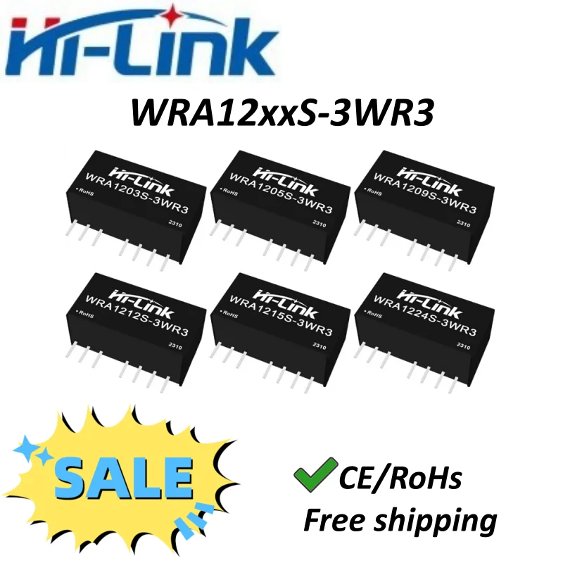 10-個ハイリンク-wra1203s-3wr3-wra1205s-3wr3-wra1212s-3wr3-3w-dc-dc-パワーモジュール-12v-入力-33-5-9-12v-出力工業用グレード