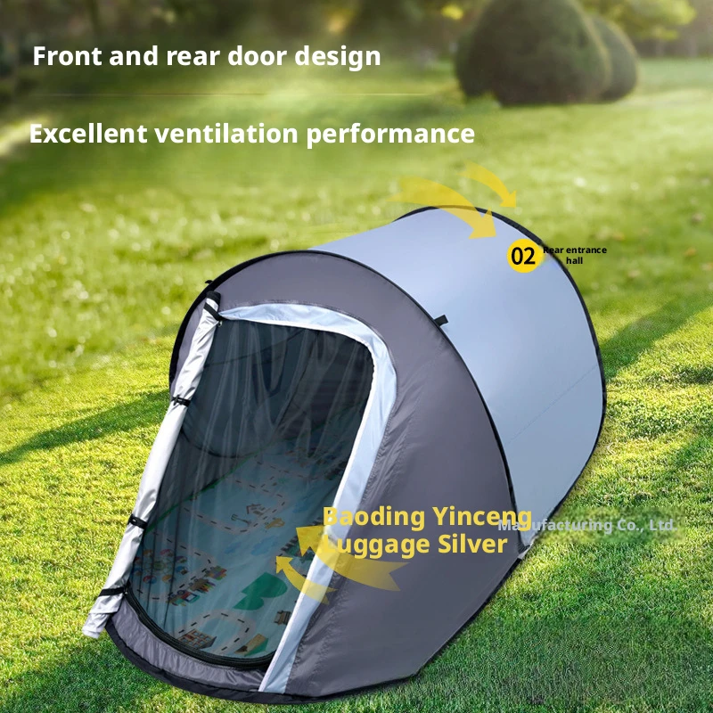 UPF 50+ Automatic Camping Tent Waterproof Sunshade Outdoor Tent UV Protection Windproof Tear-Resistant Family Beach Tent view 2