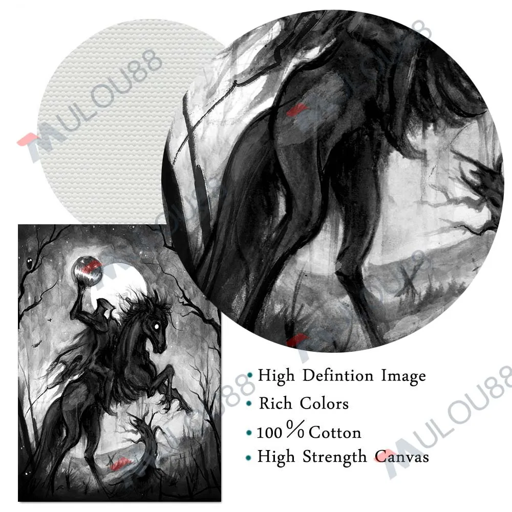 عظيم قديم واحد ومخلوق رعب خمر الرسم على لوحات القماش الجدارية الأحمر القلب شيطان مجردة ملصق فني وطباعة ديكور المنزل