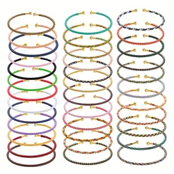 1pc Colorful Steel Wire Rope Copper Buckle Bracelet, Unisex Simple Fashion Daily Couple Jewelry