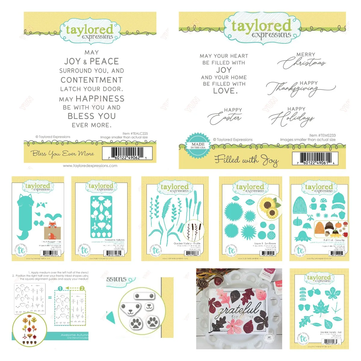 

Bless You Ever More Sunflower Awesome Autumn Metal Cutting Dies Stamps Stencil Set DIY Scrapbook Crafts Decoration