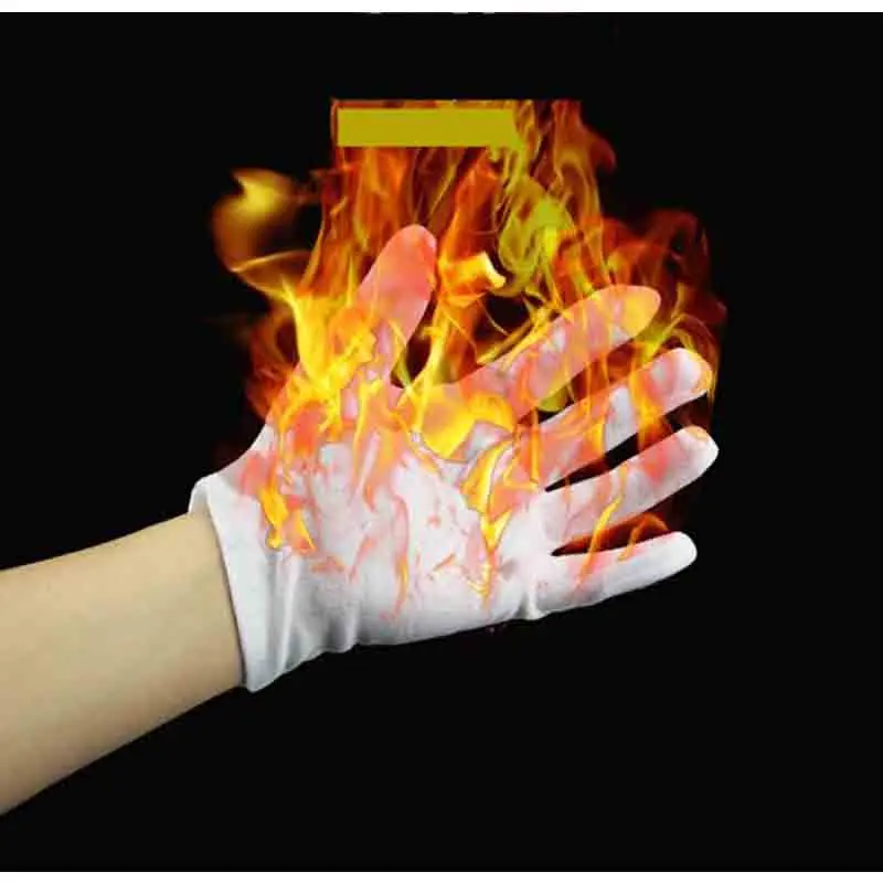 10 Pairs/Lot Fire Glove - Black Or White,Magic Trick,Accessories,Mentalism,Stage Magic Props,Close Up,Funny