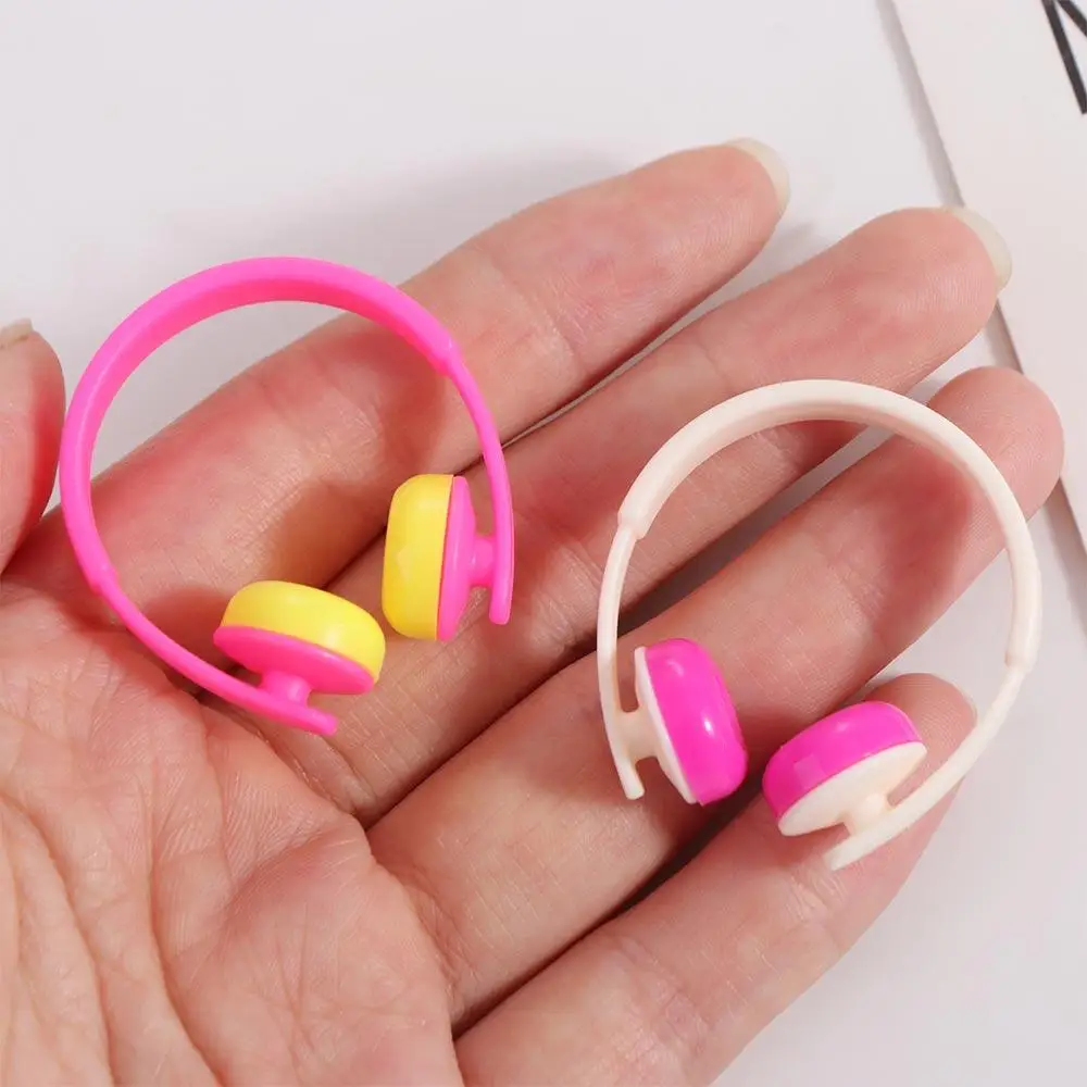 5pcs 1/12 Headphone Doll House Decor Classic Toys For Child Kids Gift Dollhouse Miniatures Plastic Wireless Earphone