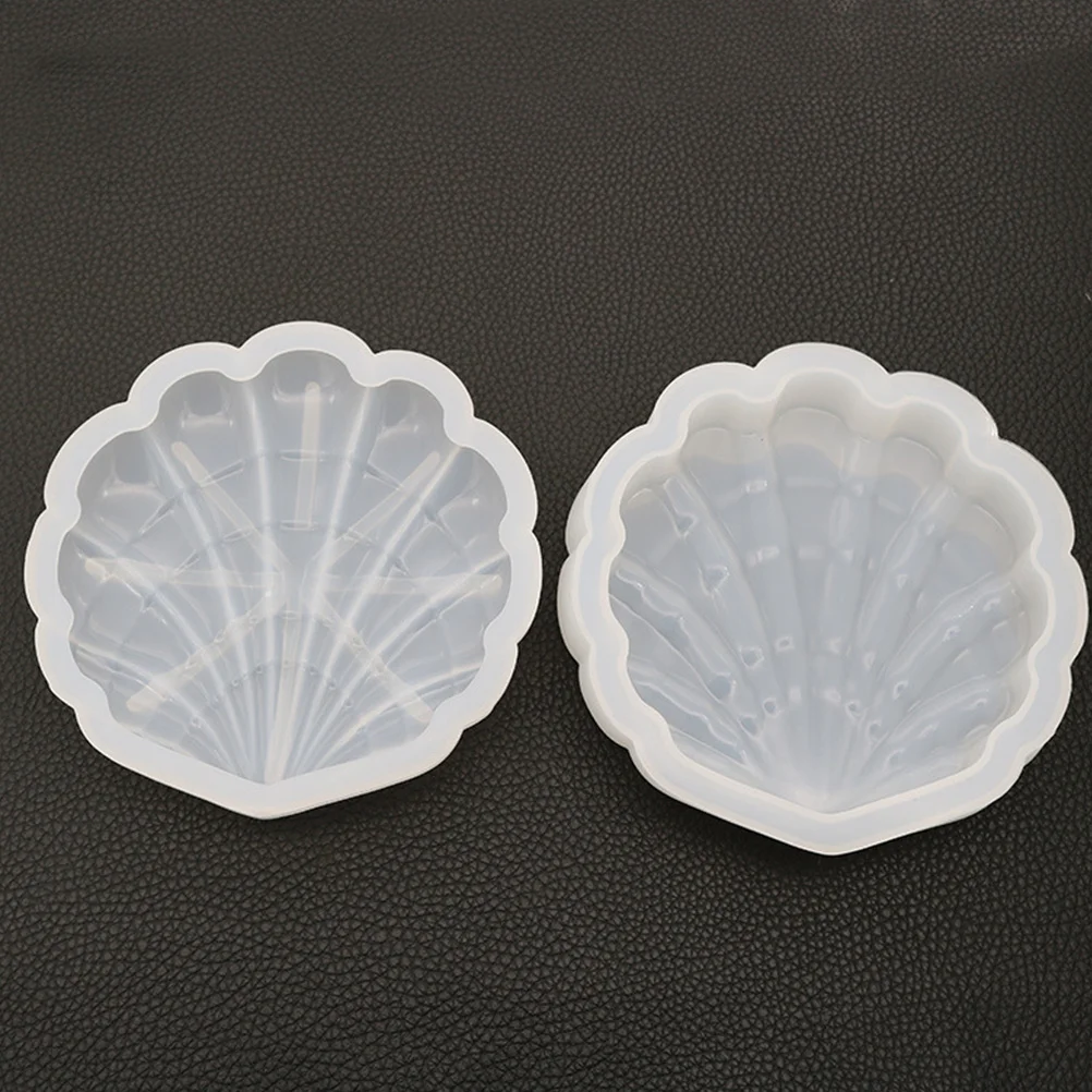 

1Pcs White Silicone Shell Mold Storage Box Durable Epoxy Mold Container Flexible Desktop Organizer Gift Silicone Storage Box