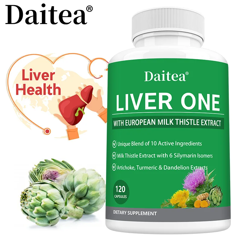

Liver One Support Supplement with Milk Thistle Extract, Dandelion Root & Molybdenum - Natural Liver Cleanse, Repair & Detox