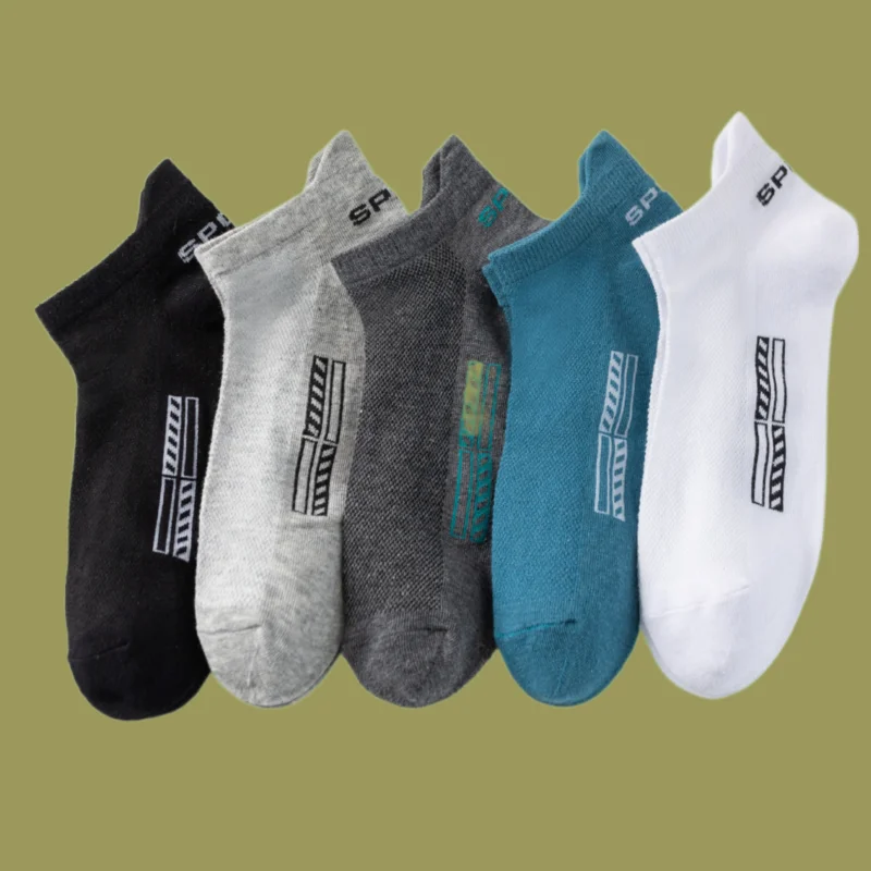 10 Pairs Fashion Casual Athletic Ankle Socks Breathable Mesh Casual Women Low Cut Short Boat Socks High Quality Men Sports Socks