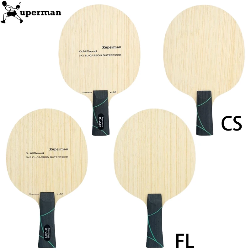 Xuperman Xuxin External ZL CARBON Table Tennis Blade 7-Ply All Wood with Carbon Fiber X-AR Pingpong Paddle Fast Attack and Loop