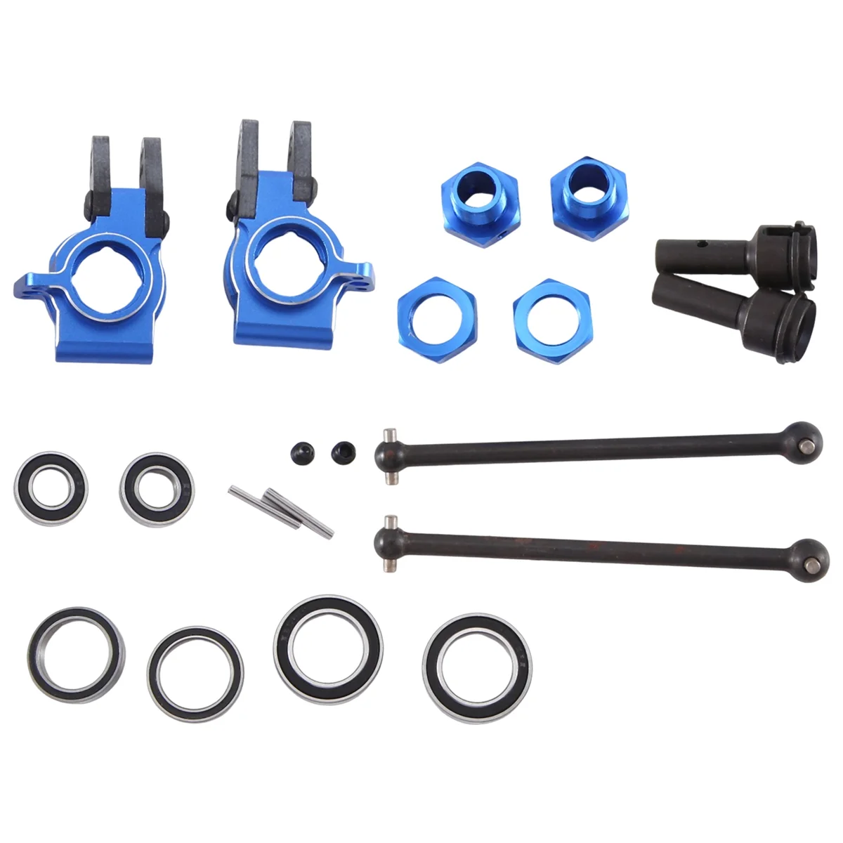 Metal RC Car Accessories Steering Knuckle + Cvd + Combiner for Arrma 1/8 Typhon 6S 1/7 Limitless F1 Infraction Blue