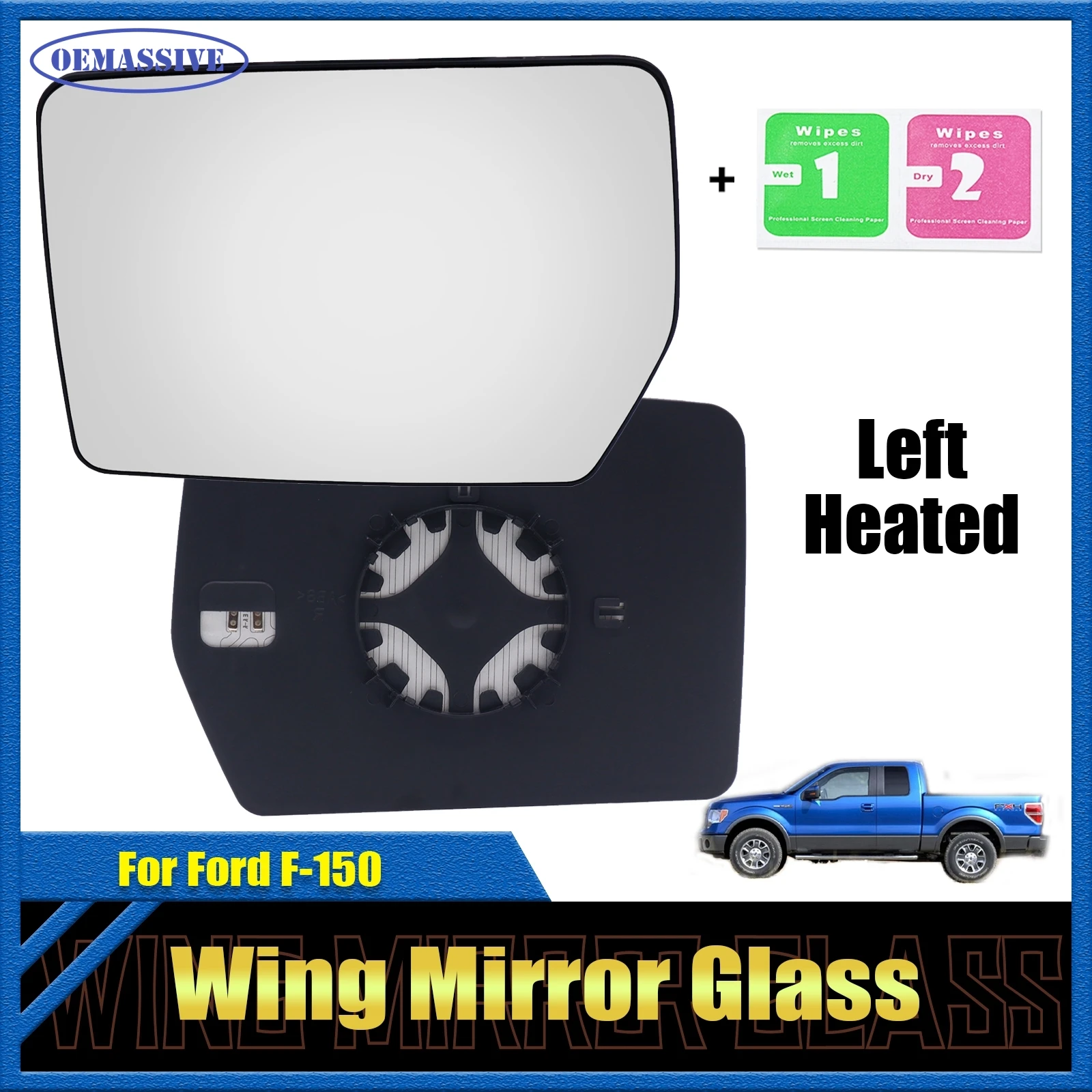 For Ford F-150 Truck 2004-2014 Left Wing Door Mirror Glass Convex LH Driver Side Pickup 4L3Z-17K707-DA 4L3Z-17K707-DB Bodykits