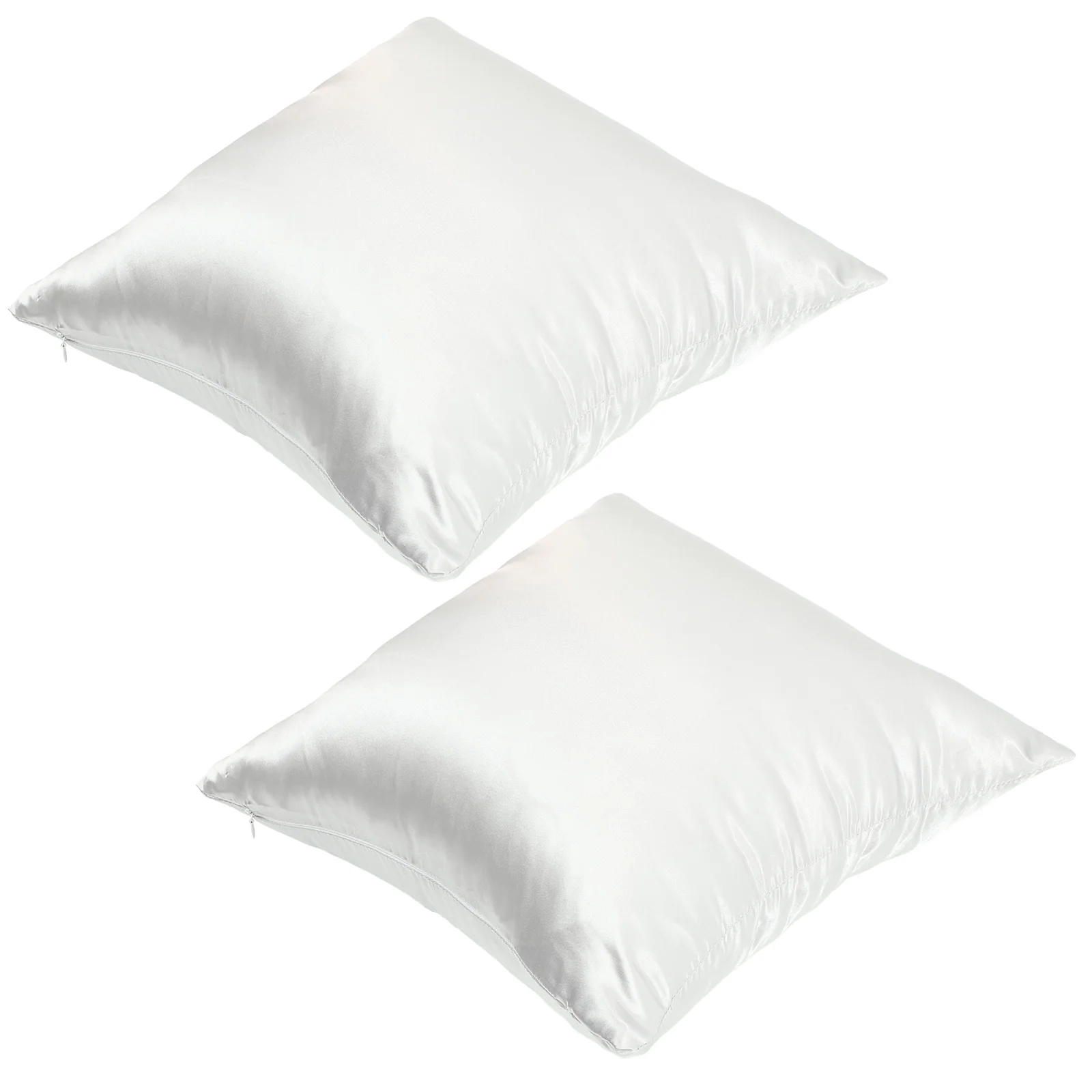 

2Pcs Satin Cushion Covers Square Grey Pillowcase for Sofa Throw Pillow Case For Sofa Elegant Comfortable Durability