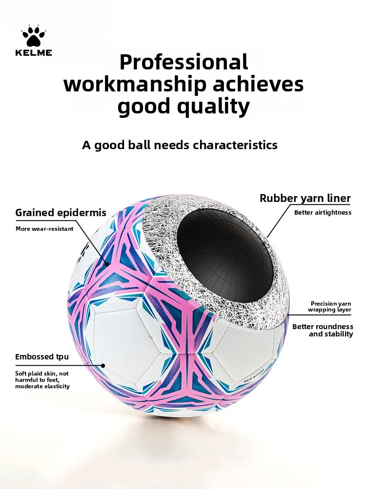 Kompetisi Pelatihan Dewasa Sepak Bola Profesional Kelme Ukuran 5 Sepak Bola Untuk Anak-anak Dan Remaja Ukuran 4 Bola Pantulan Tinggi